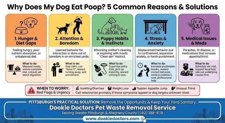 Why Does My Dog Eat Poop? 5 Common Reasons | Dookie Doctors Pet Waste